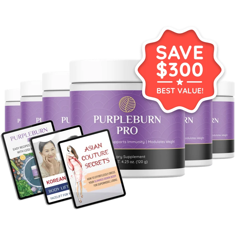 PurpleBurn Pro Weight Management Supplement Bottle (6 Bottle / 180 Day Pack)